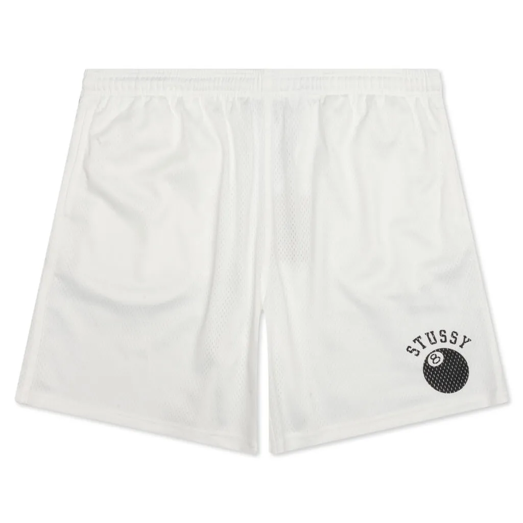 8-Ball Mesh Short - White