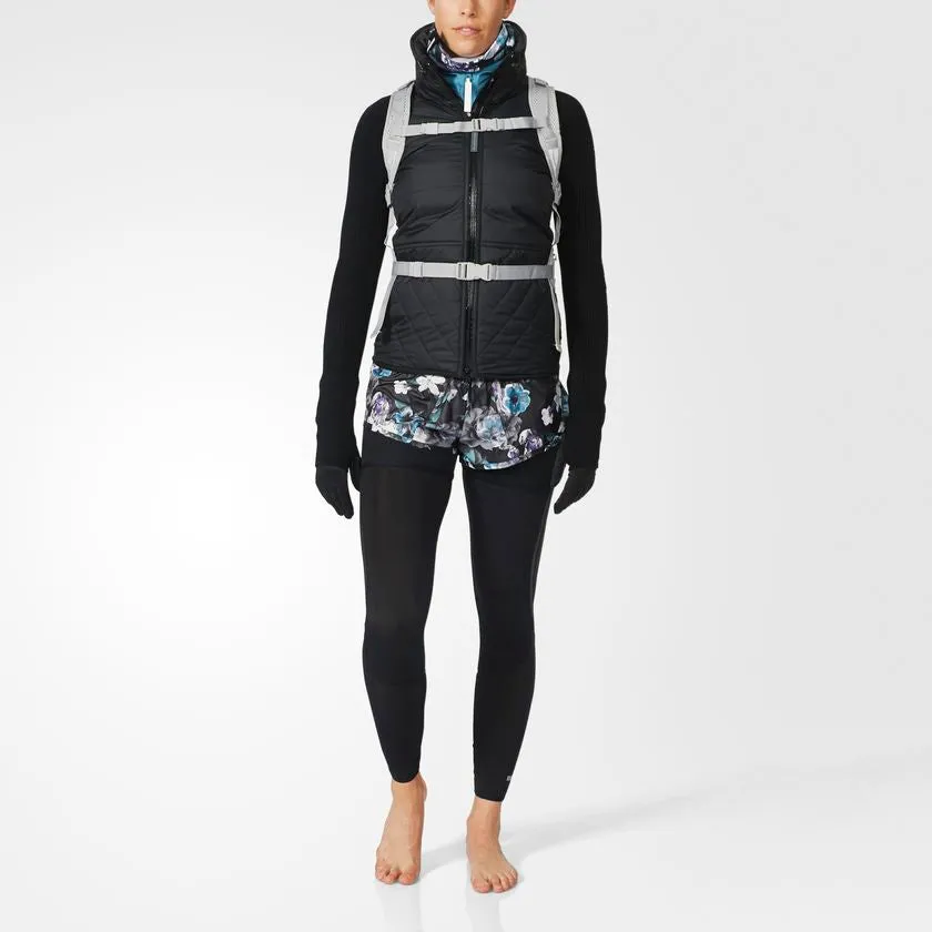 Adidas by Stella McCartney Womens Run Dark Blossom 2-In-1 Short Black/Deep Forest Purple AX7269