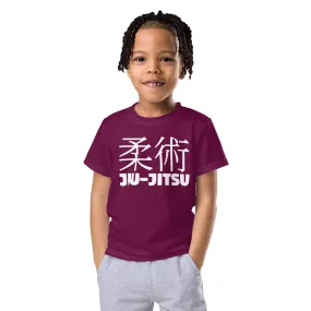 Adventure-Ready: Boy's Short Sleeve Classic Jiu-Jitsu Rash Guard - Tyrian Purple