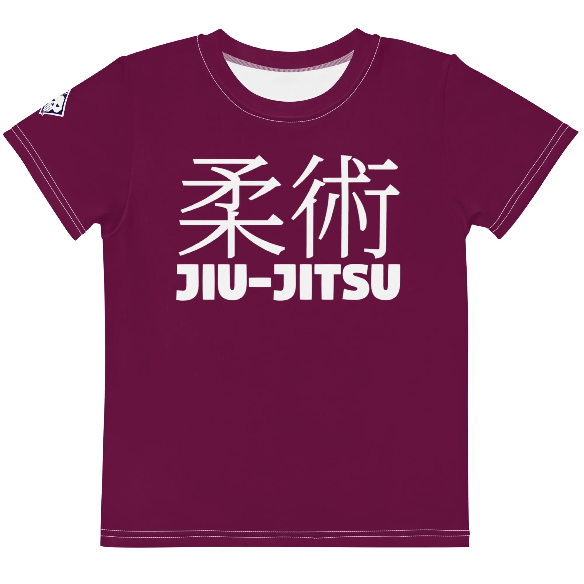 Adventure-Ready: Boy's Short Sleeve Classic Jiu-Jitsu Rash Guard - Tyrian Purple