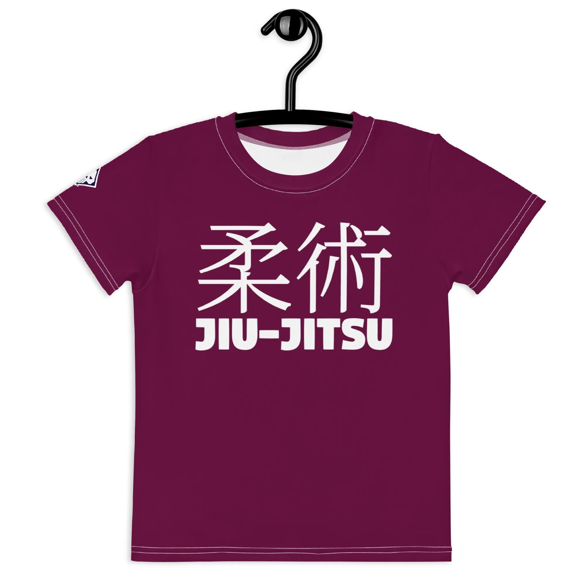 Adventure-Ready: Boy's Short Sleeve Classic Jiu-Jitsu Rash Guard - Tyrian Purple