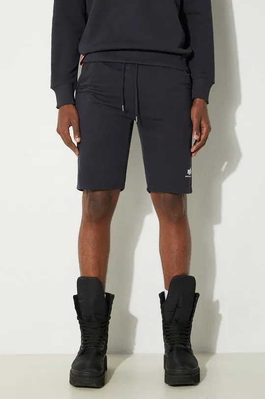 Alpha Industries shorts Basic men's navy blue color