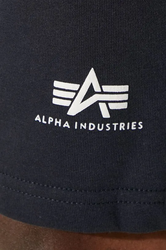 Alpha Industries shorts Basic men's navy blue color