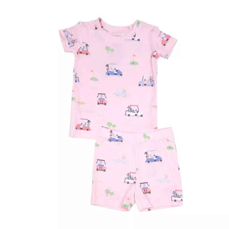 Angel Dear - Pink Golf Cart Short Loungewear Set