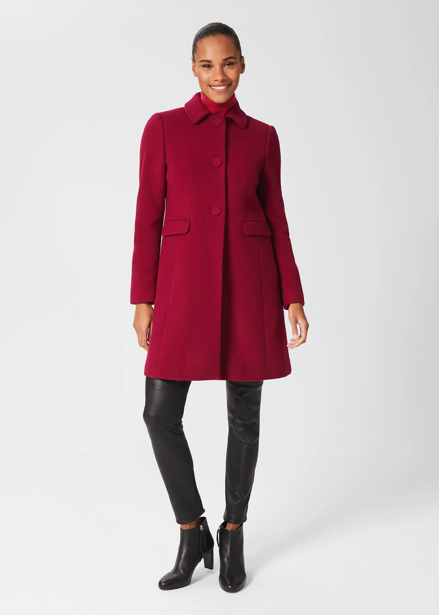 Anita Wool Blend A Line Coat 