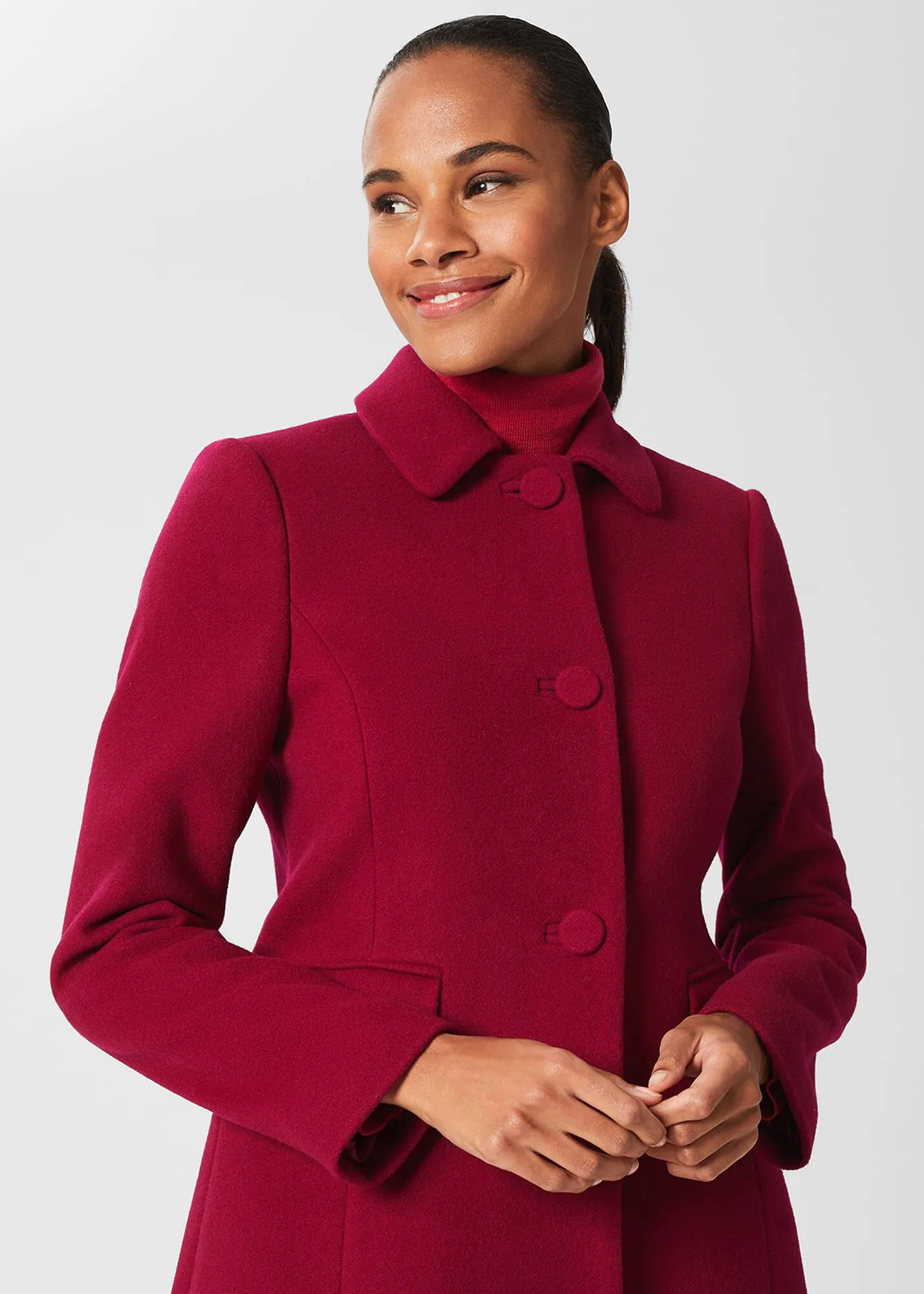 Anita Wool Blend A Line Coat 