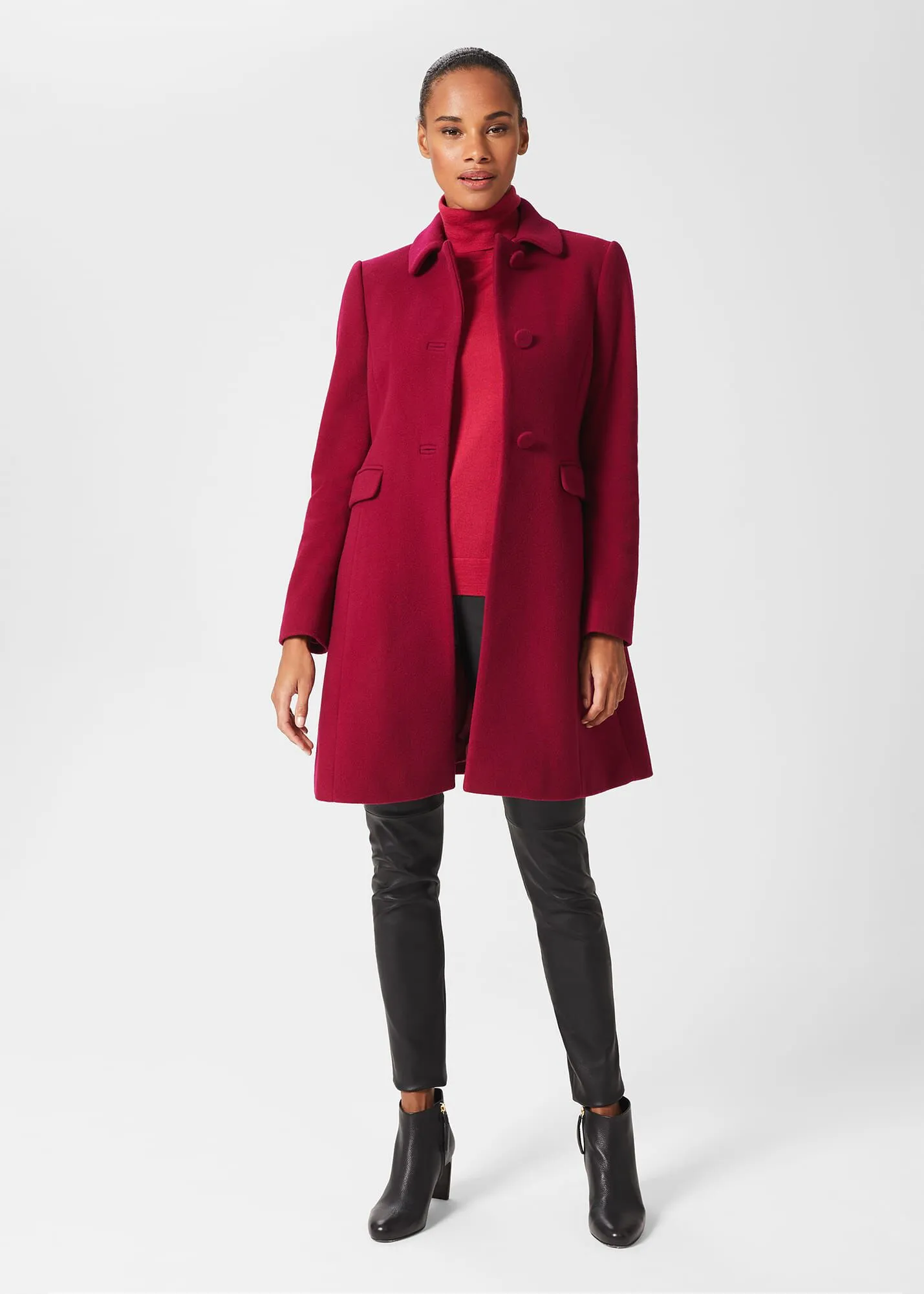 Anita Wool Blend A Line Coat 