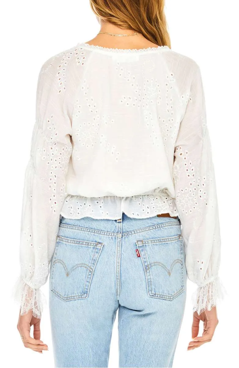 ASTR Lennon Eyelet Blouse