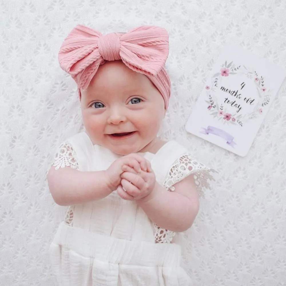 Baby Top Knot Double Bow Headband Pine Green