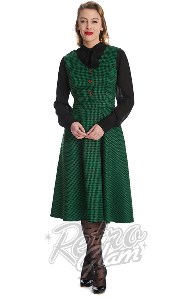 Banned Green Houndstooth Happy Dress