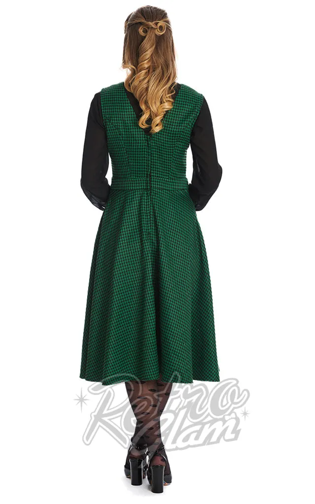 Banned Green Houndstooth Happy Dress