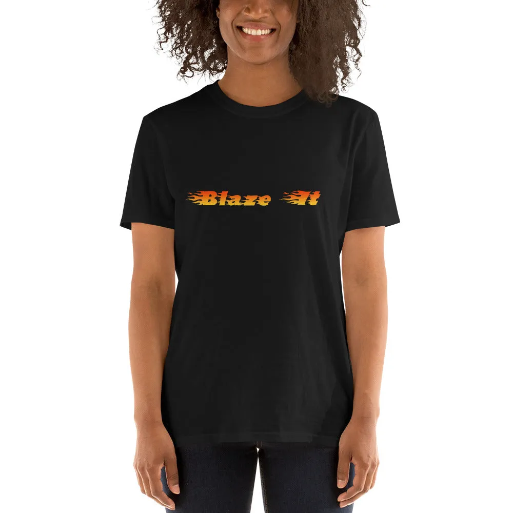 Blaze It 420 Flames Short-Sleeve Unisex T-Shirt