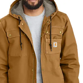 Carhartt Washed Duck Black Sherpa Lined Utility 103826