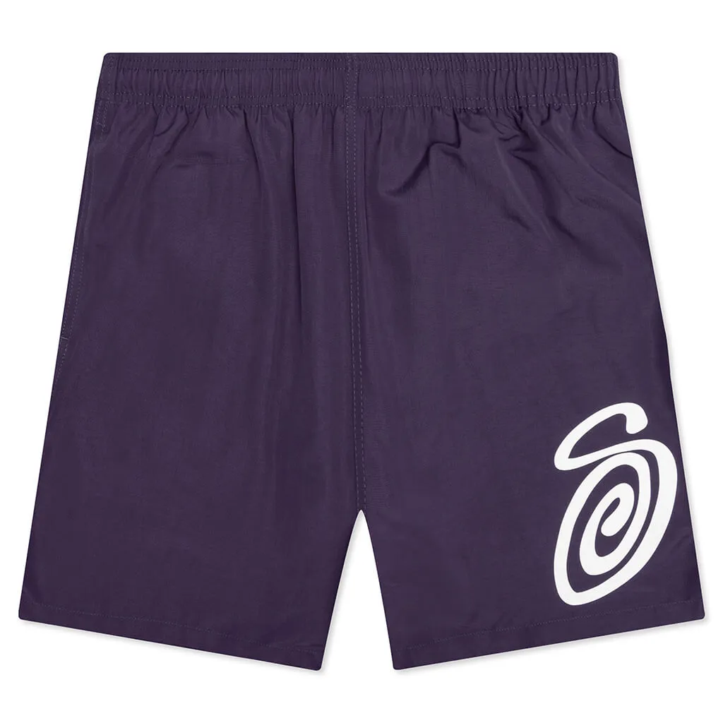 Curly S Water Short - Purple