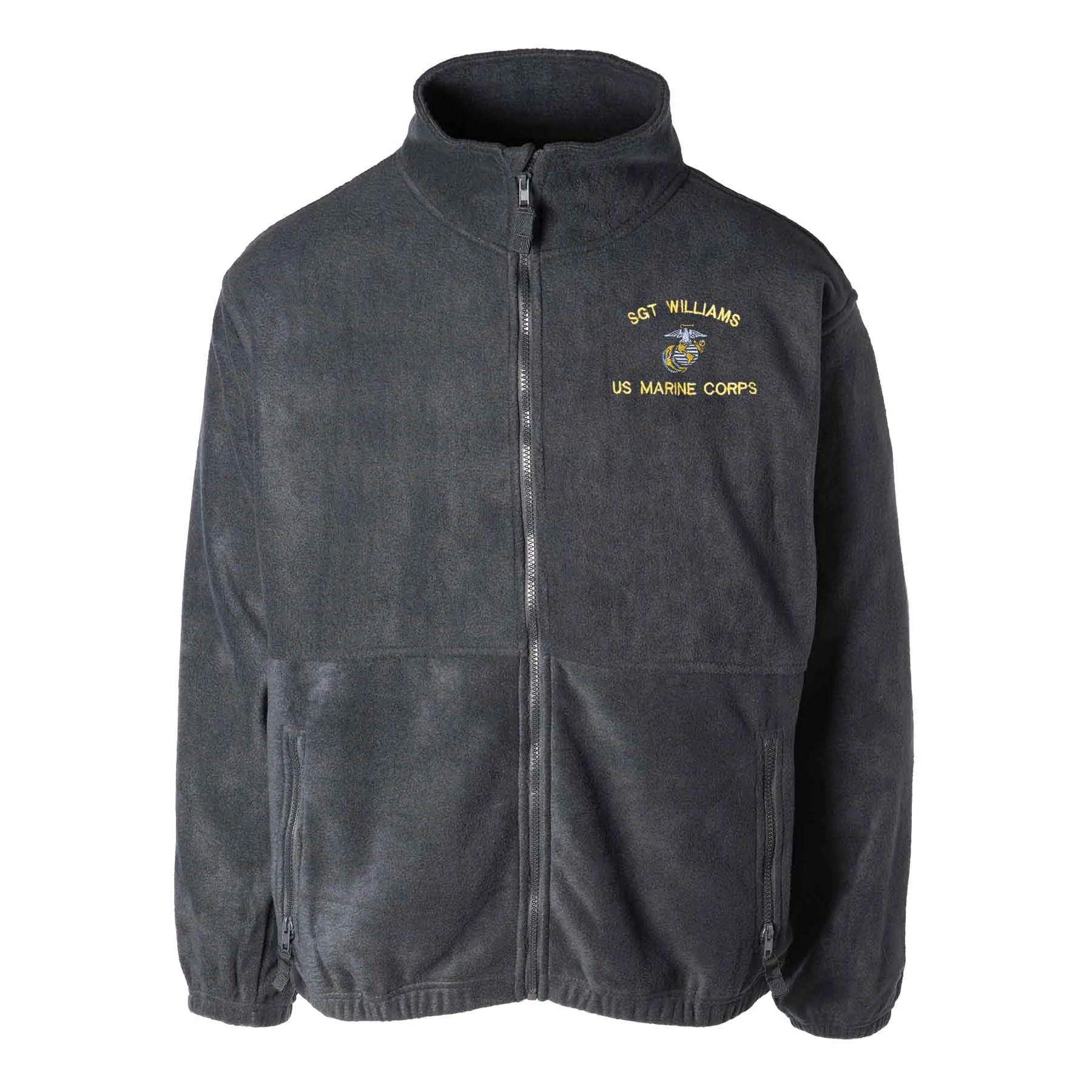 Custom USMC Embroidered Full Zip Fleece Jacket