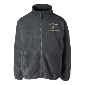 Custom USMC Embroidered Full Zip Fleece Jacket