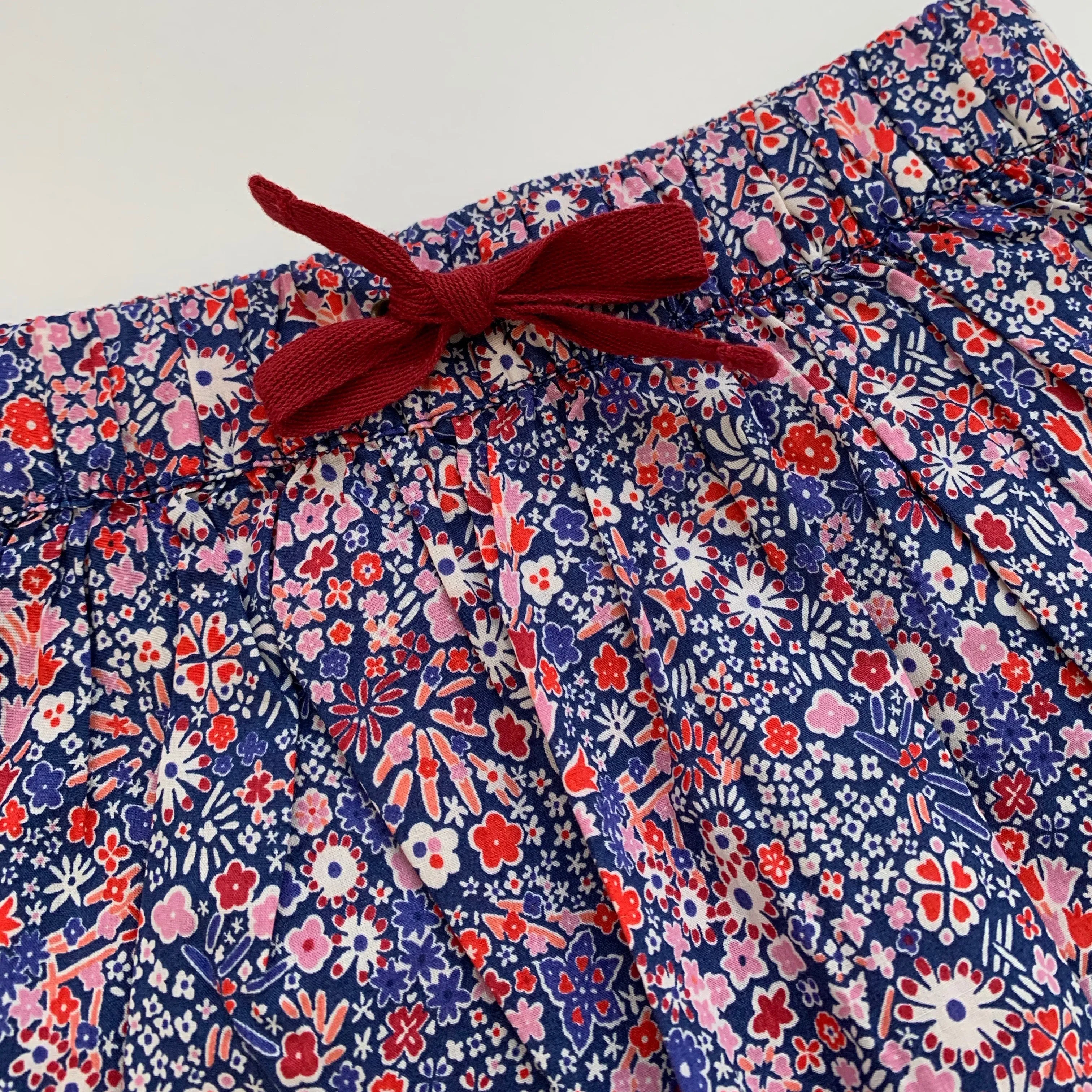 Cyrillus Blue And Red Liberty Print Skirt: 3 Years