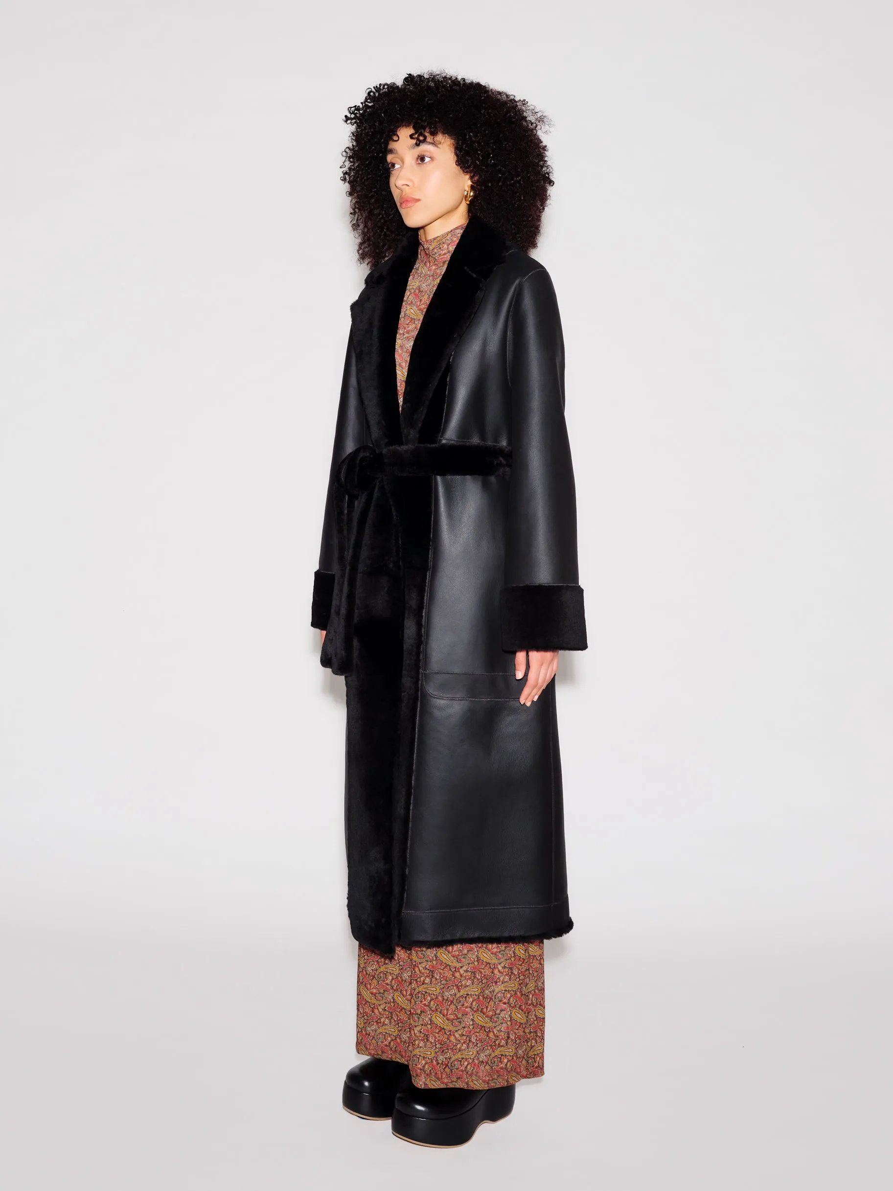 DOUBLE BREASTED MAXI COAT