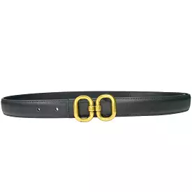 Double Oval Linked Belt in Black