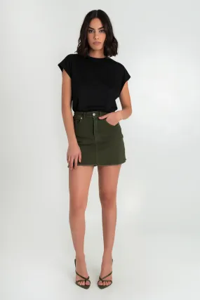 Falda short corto fit recto con rotos