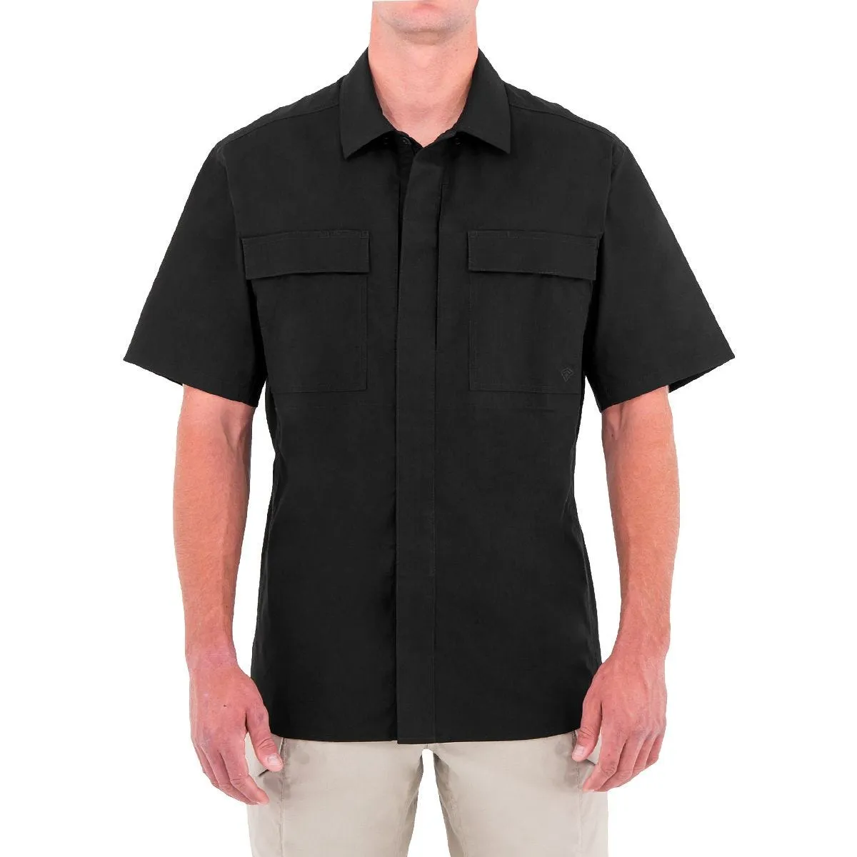 First Tactical Men's Tactix Short Sleeve BDU Shirt Black