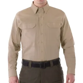 First Tactical Men's V2 Long Sleeve Tactical Shirt Khaki