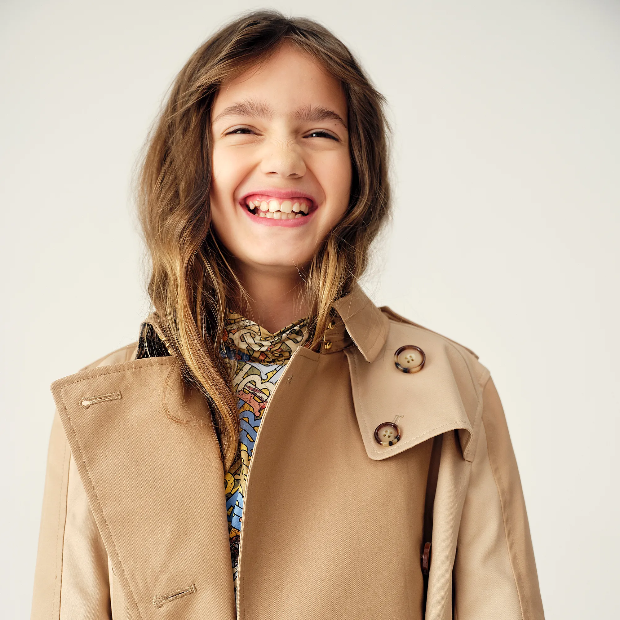 Girls Beige Anais Trench Coat