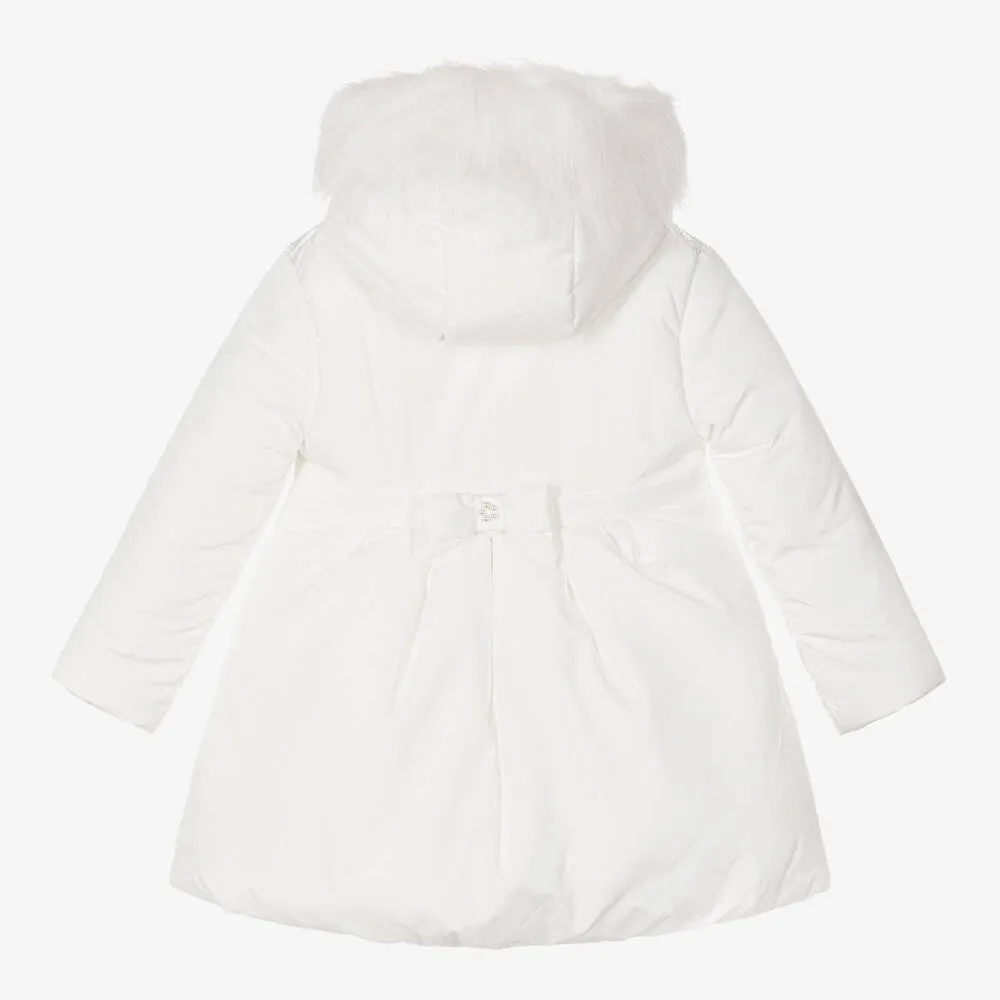 Girls Ivory Padded Coat