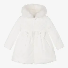 Girls Ivory Padded Coat