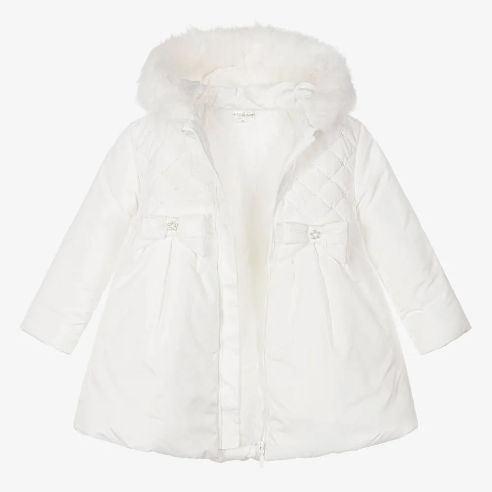 Girls Ivory Padded Coat