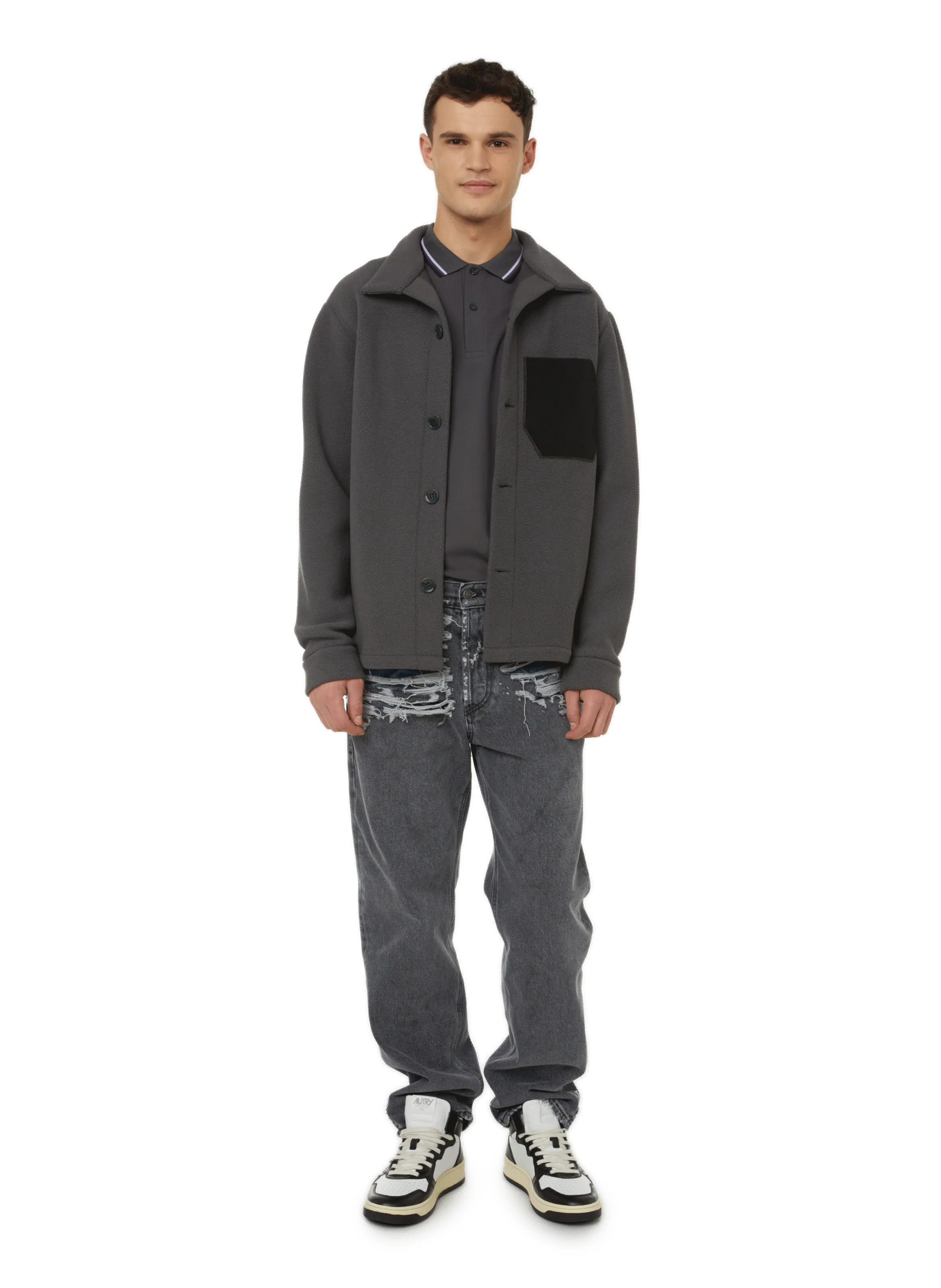 GUNTHER  Canal Street fleece jacket - Grey