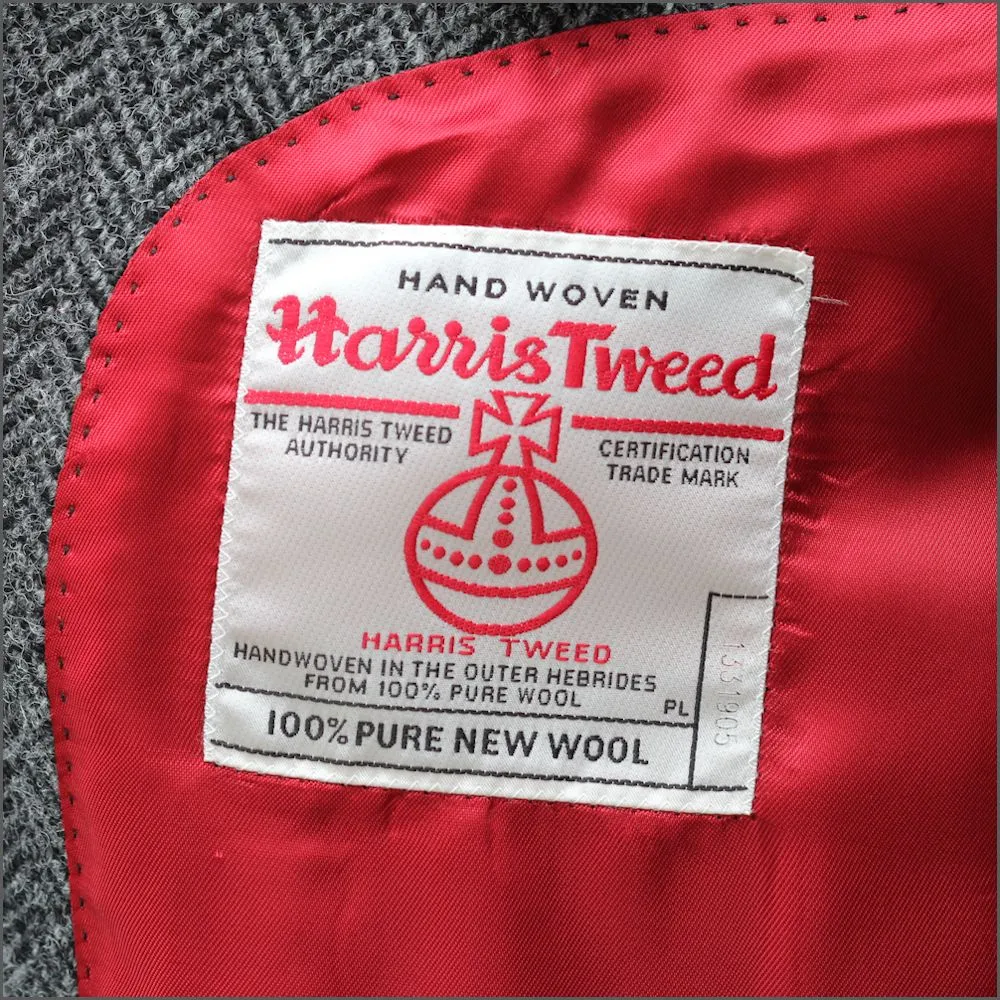 Harris Tweed Grey Herringbone Jacket>>