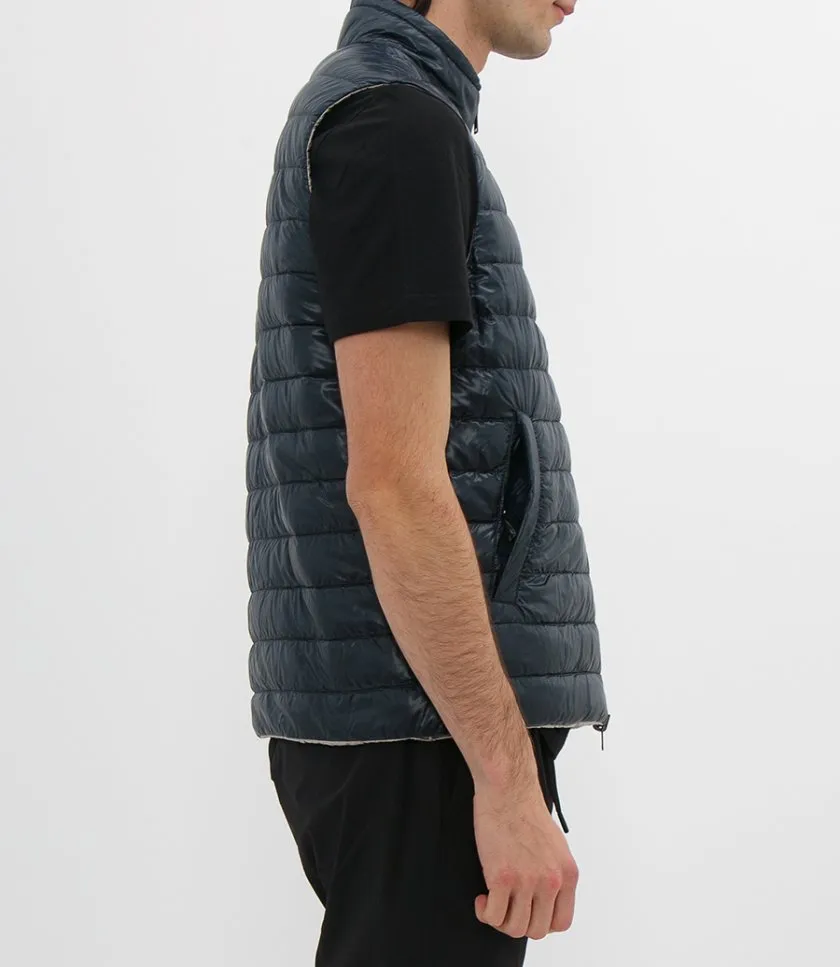 HERNOREVERSIBLE TWO-TONE WAISTCOAT IN NYLON ULTRALIGHT