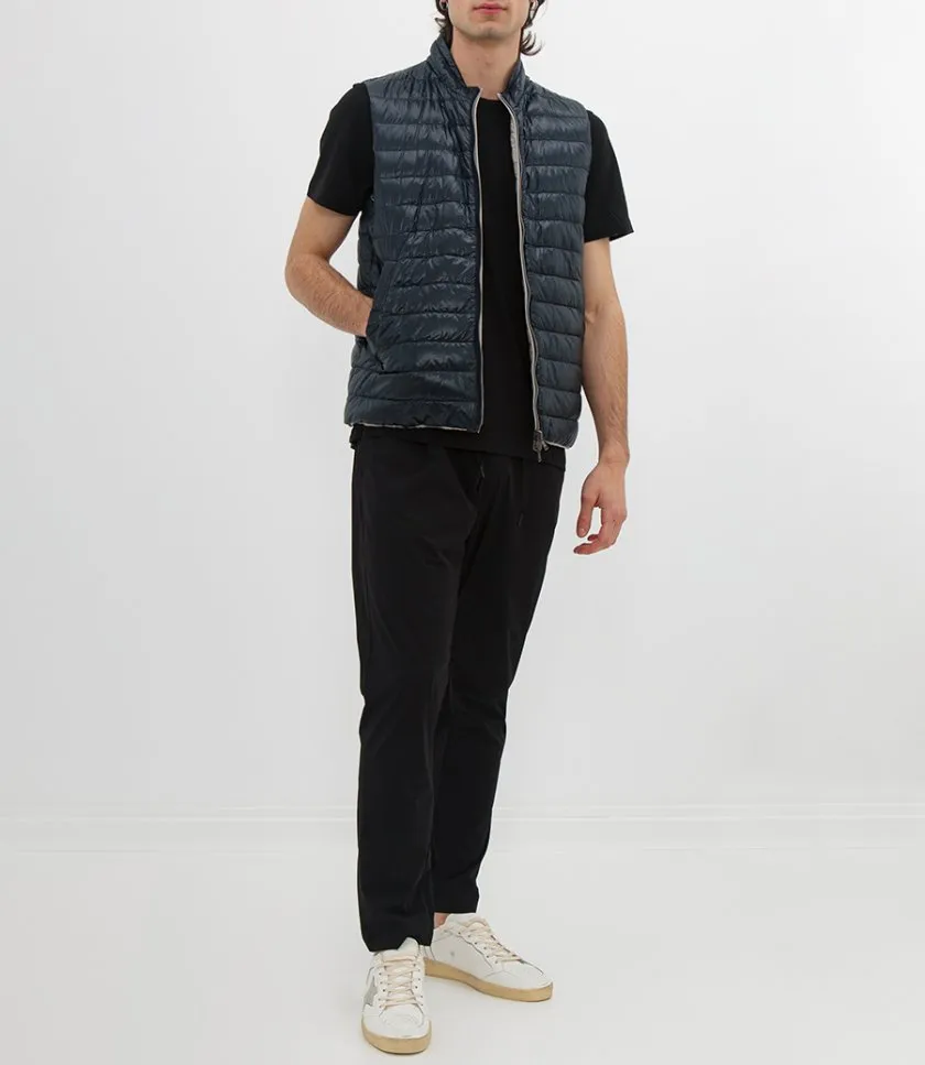 HERNOREVERSIBLE TWO-TONE WAISTCOAT IN NYLON ULTRALIGHT