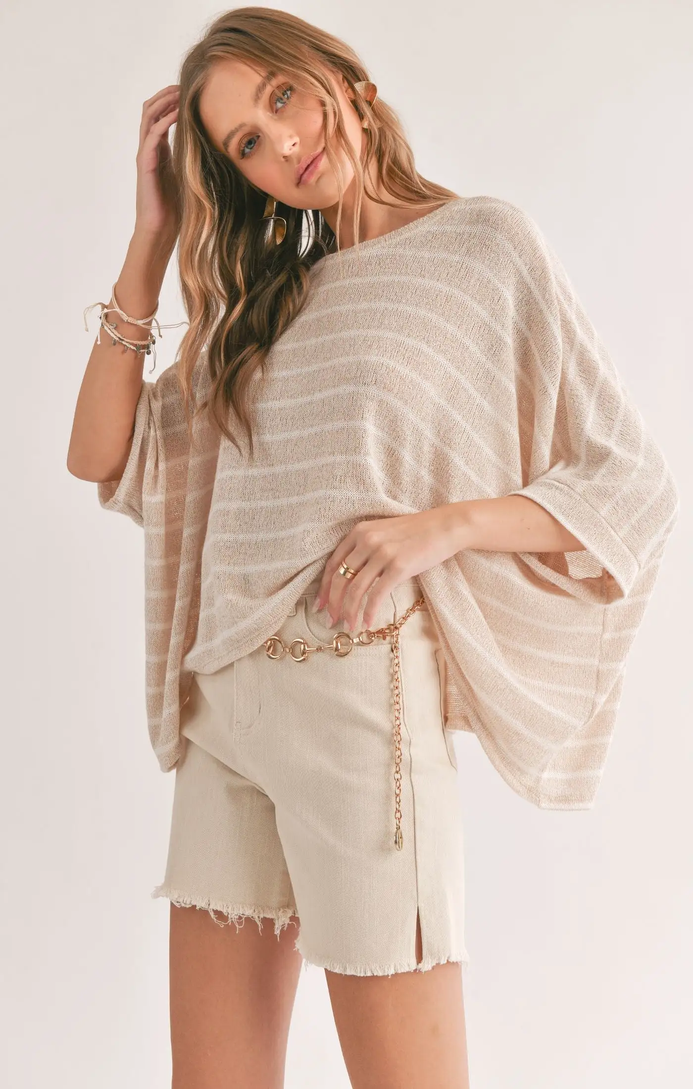 Horizon Striped Oversized Top