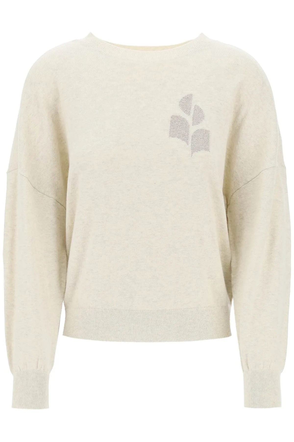 ISABEL  MARISANS SWEATER WITH LUREX LOGO INTARSIA