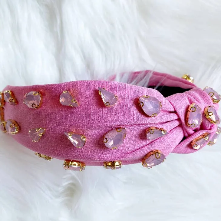 Jeweled Headband  - Pink