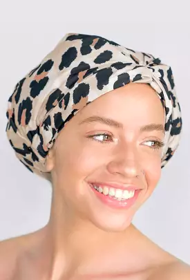 Kitsch Luxe Shower Cap in Leopard