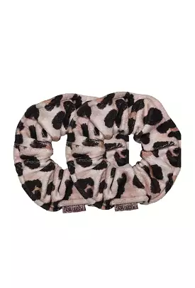 Kitsch Microfiber Towel Scrunchies in Leopard