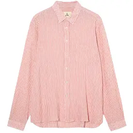 LA PAZ Branco Button Down Seerksucker Shirt Fiesta Stripes