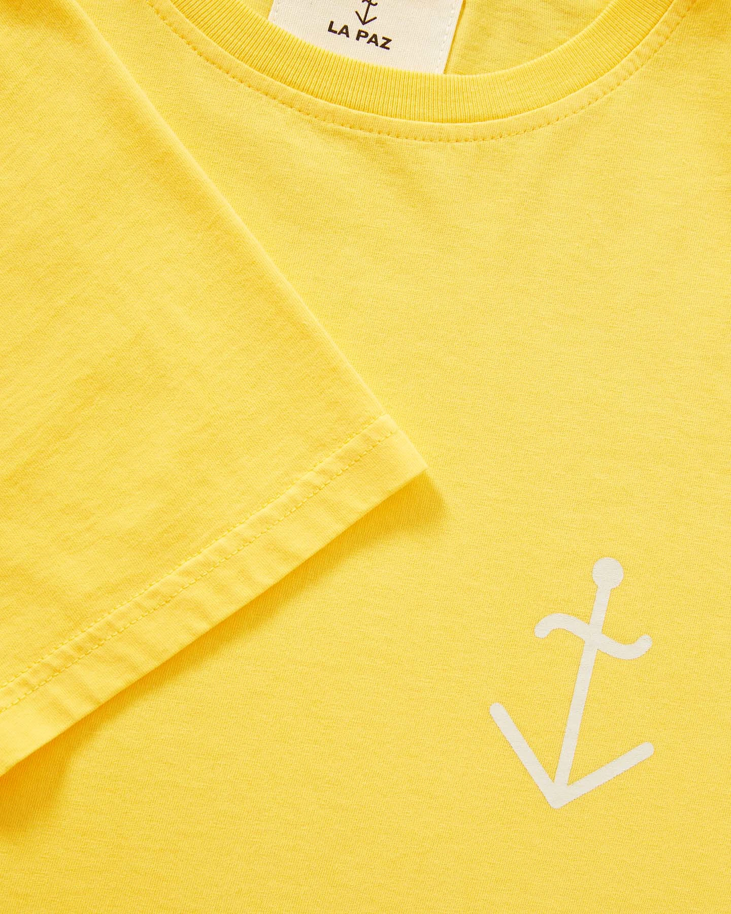 LA PAZ  Dantas Logo T-Shirt Yellow Ecru