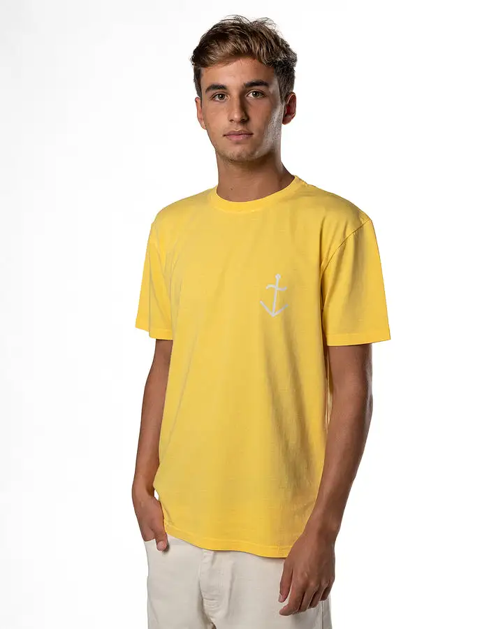 LA PAZ  Dantas Logo T-Shirt Yellow Ecru