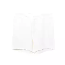 LA PAZ Maciel Off-White Linen Shorts