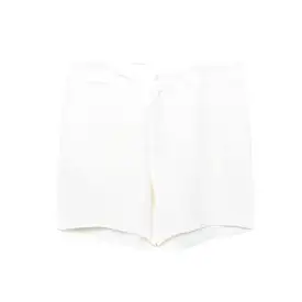 LA PAZ Maciel Off-White Linen Shorts