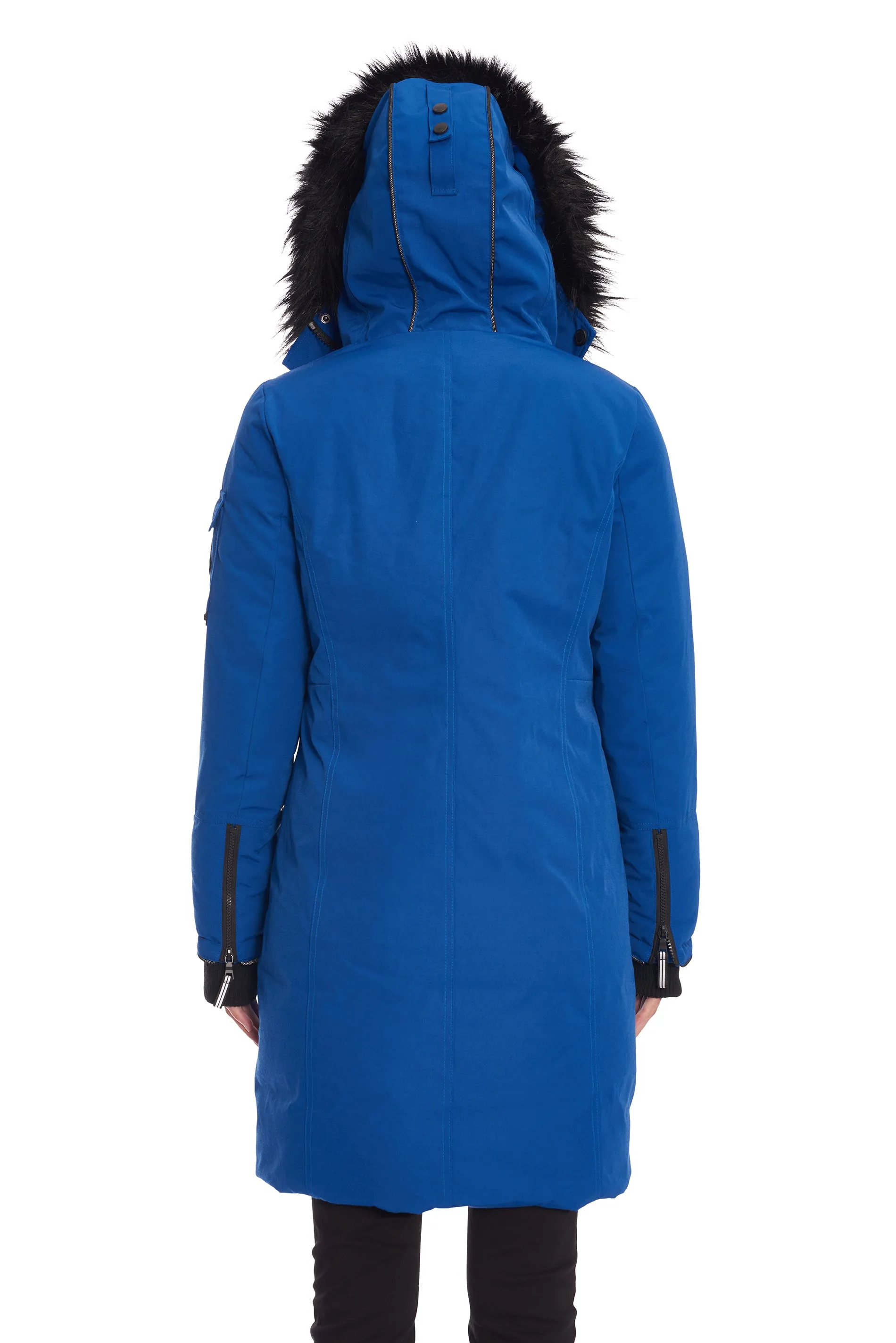 LAURENTIAN | WOMEN'S VEGAN DOWN (RECYCLED) LONG PARKA, COBALT