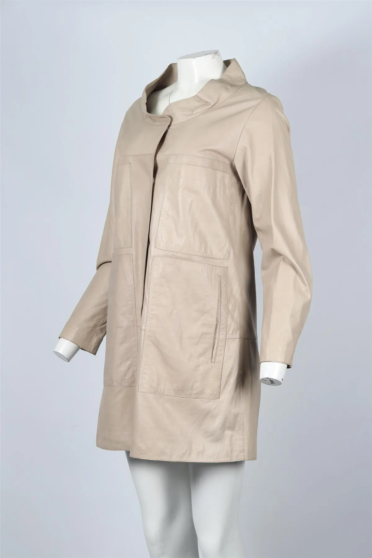 MARNI LEATHER COAT IT 40 UK 8