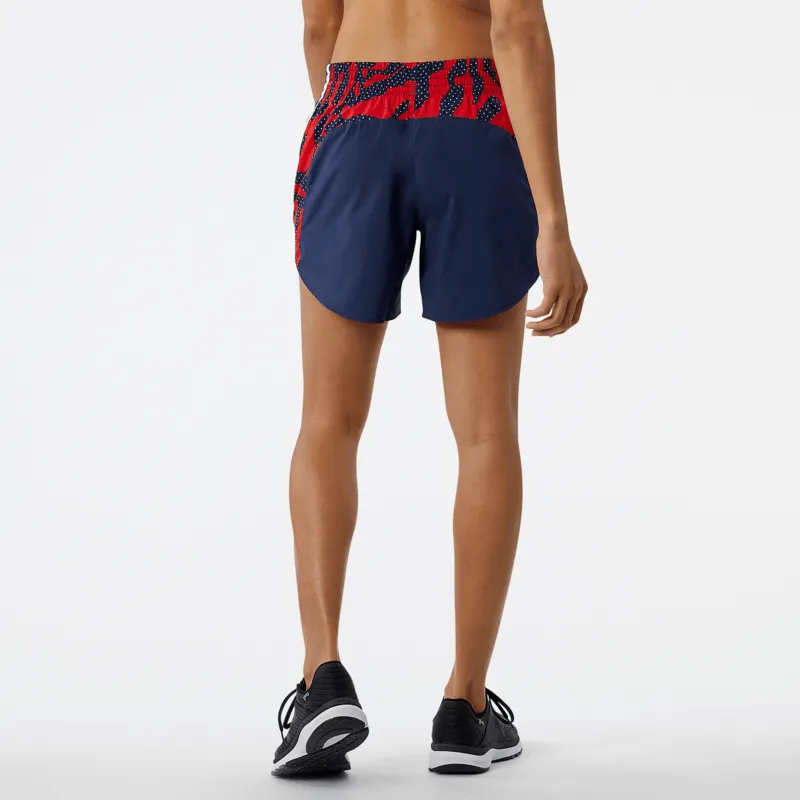 New Balance Women's Printed Accelerate 5 inch Short