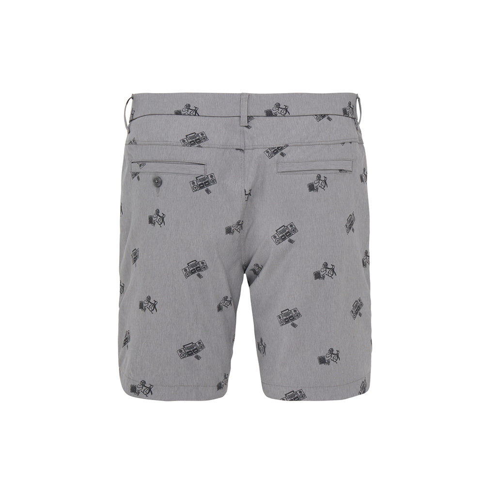 ORIGINAL PENGUIN FF KARAOKE 8 PRINTED SHORT DARK CAVIAR HEATHER