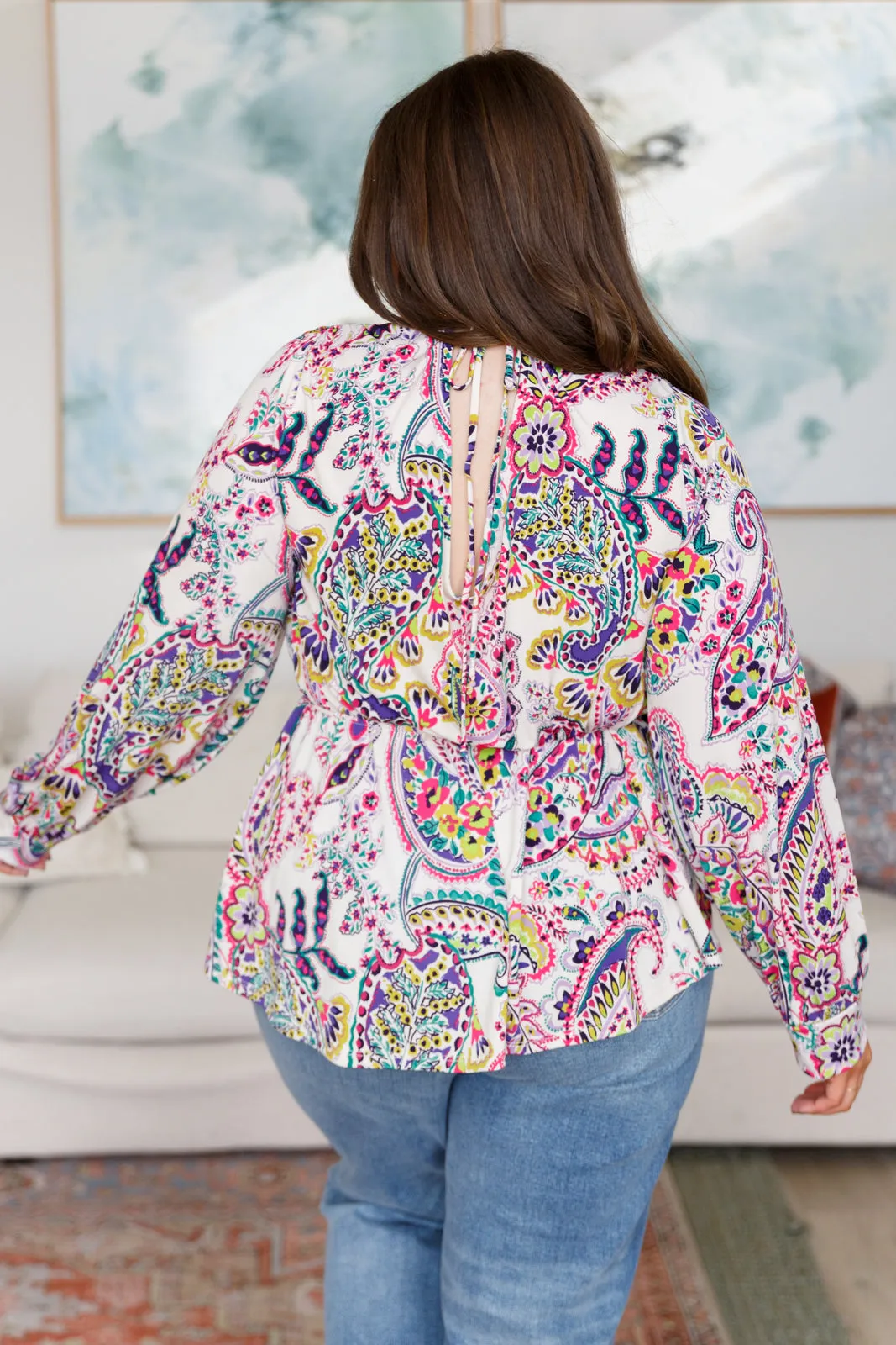 Paisley Peplum Blouse