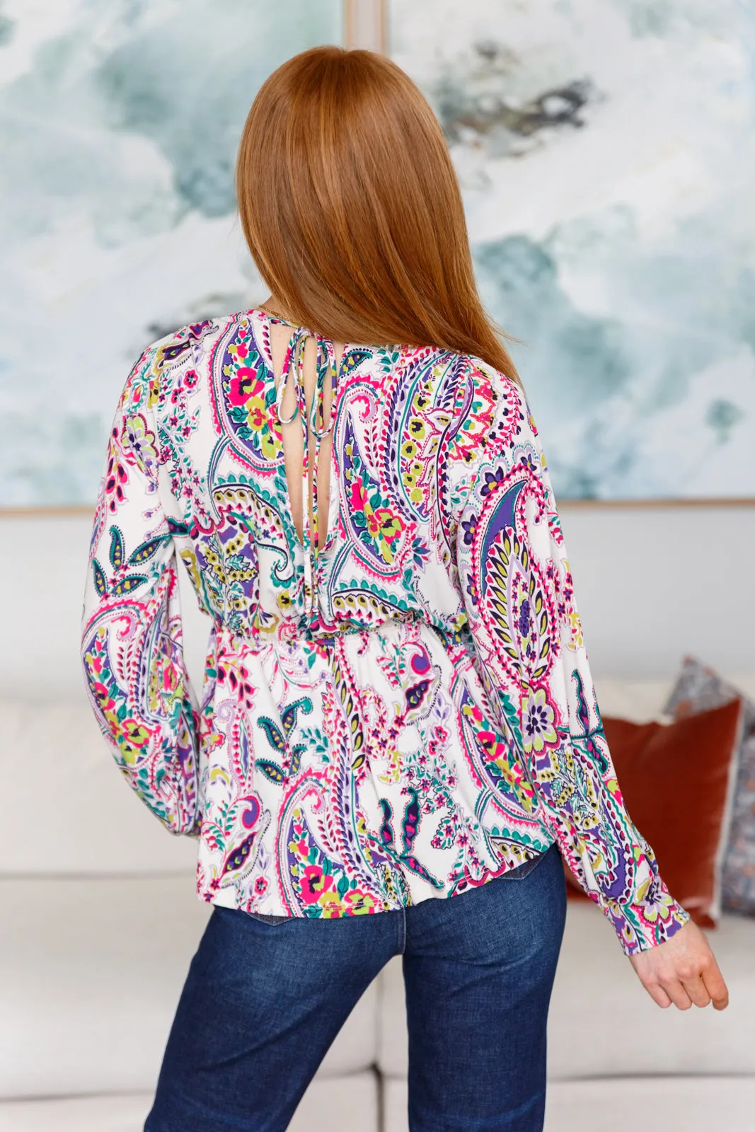 Paisley Peplum Blouse